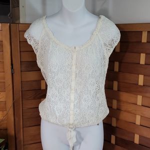Hollister brand lace short sleeve blouse